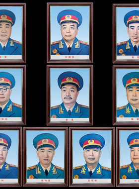 十大元帅画像朱德彭德怀林彪刘伯承贺龙伟人装饰画办公会议室挂画