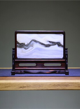 【孤品】《大理石台屏》二六 砚屏 插屏 观赏石 文房石