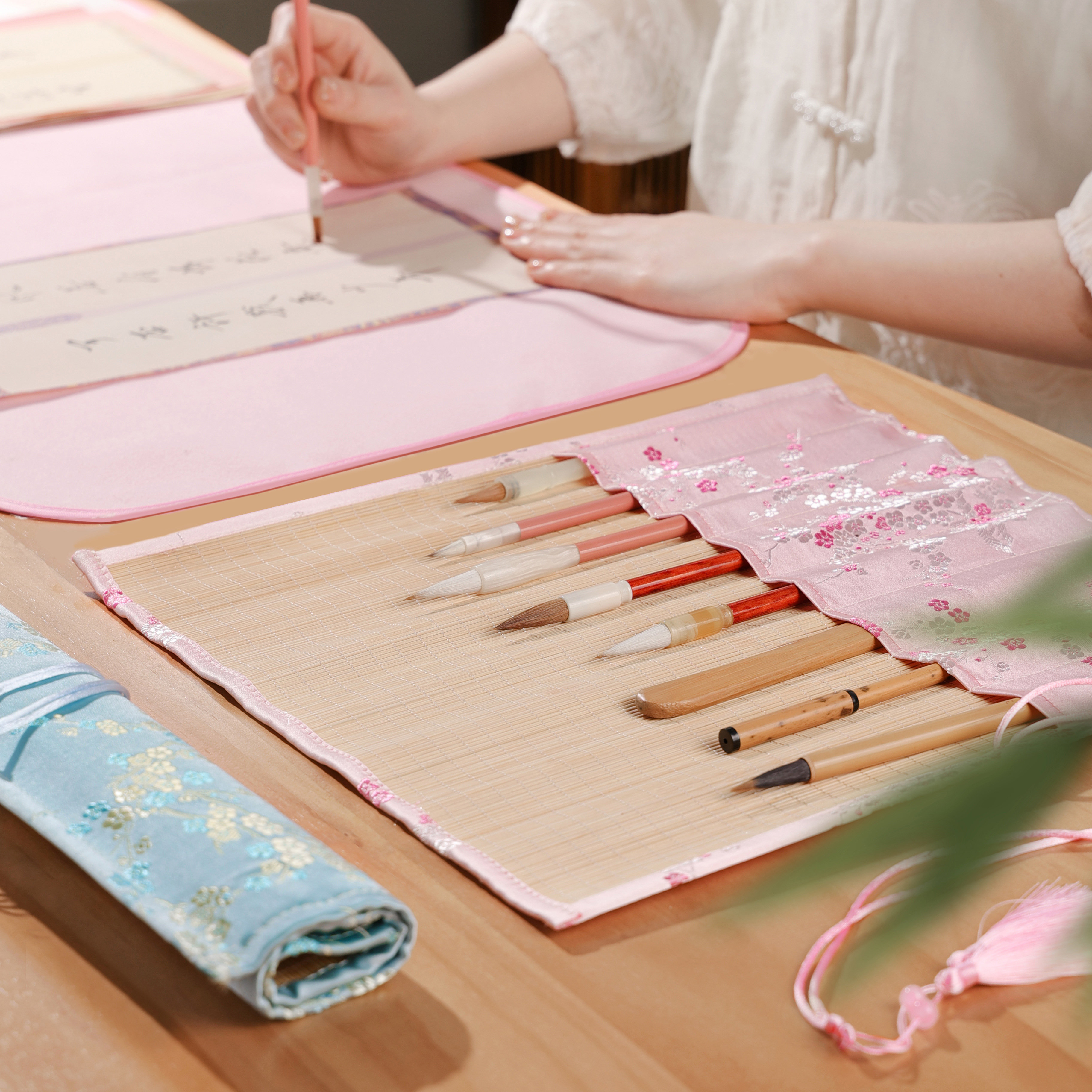 兰斋毛笔专用笔帘卷笔袋竹竿编制笔帘毛笔卷帘古风带兜卷笔毛笔书,文具电教/文化用品/商务用品,笔帘,淘宝优惠券,粉丝福利购,淘宝优惠卷