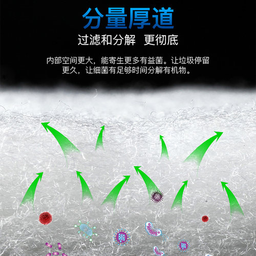 加密加厚高透水高滤透强培菌耐清洗蓝白过滤棉鱼缸过滤棉材料