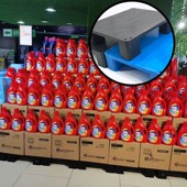 超市防潮垫板仓库货物隔断塑料托盘地堆平板卡板栈板堆头地台板