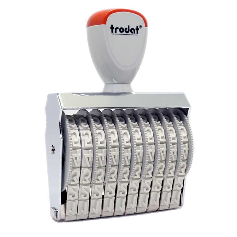 日期印章可调0-9中号卓达15910号码印9MM字高10位数字组合批号章