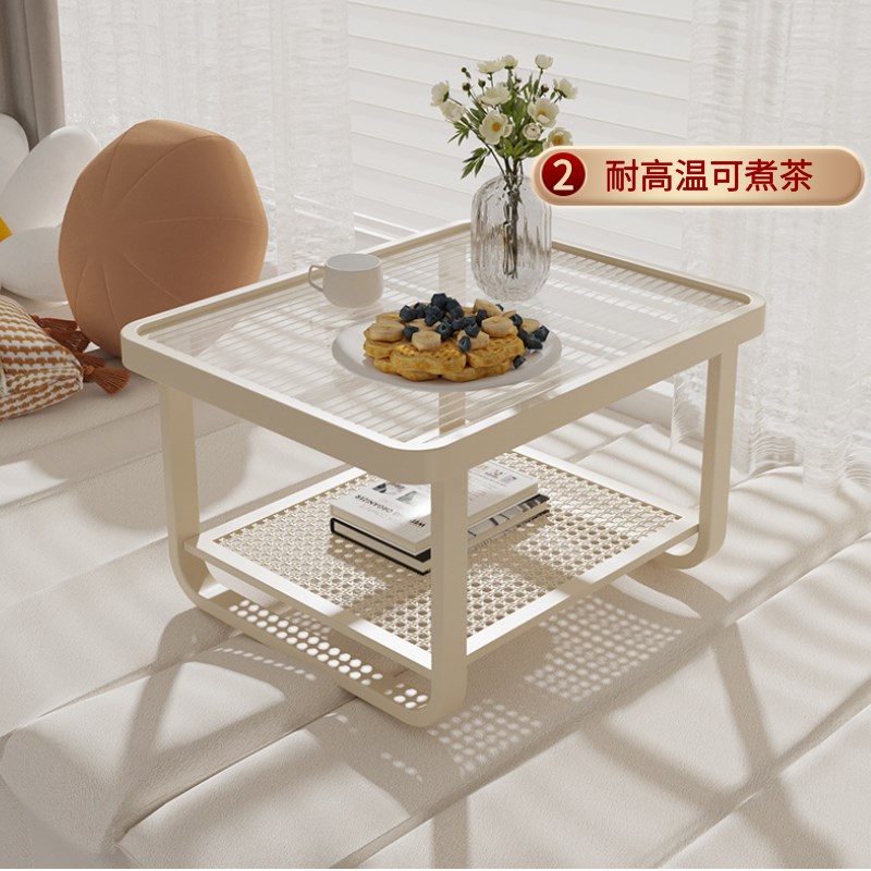 飘窗小桌子茶几创意阳台茶桌小茶几奶油风日式榻榻米桌矮桌炕几桌