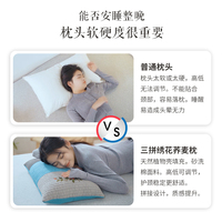 艾洛琳蕎麥枕頭韓式成人加大加厚硬枕芯大人護(hù)頸椎枕學(xué)生單人方枕
