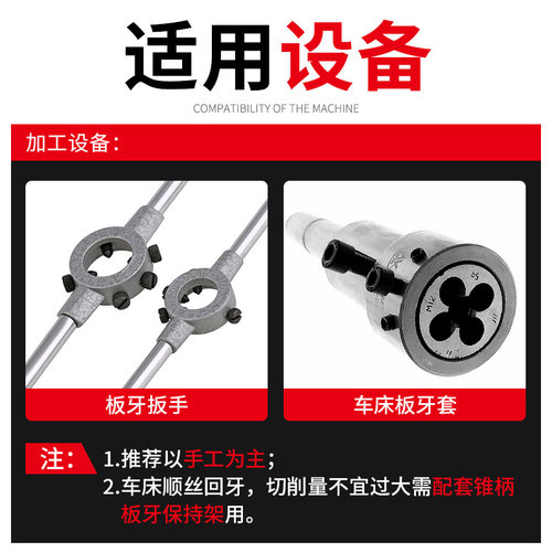 手动套丝机圆扳牙螺纹开牙神器丝锥螺丝园板牙扳手工具开丝器外丝