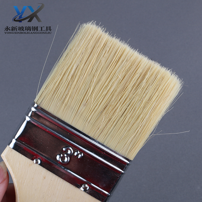永固船用油漆刷毛刷烧烤刷薄板猪鬃木柄刷子乳胶漆涂料刷文玩清洁