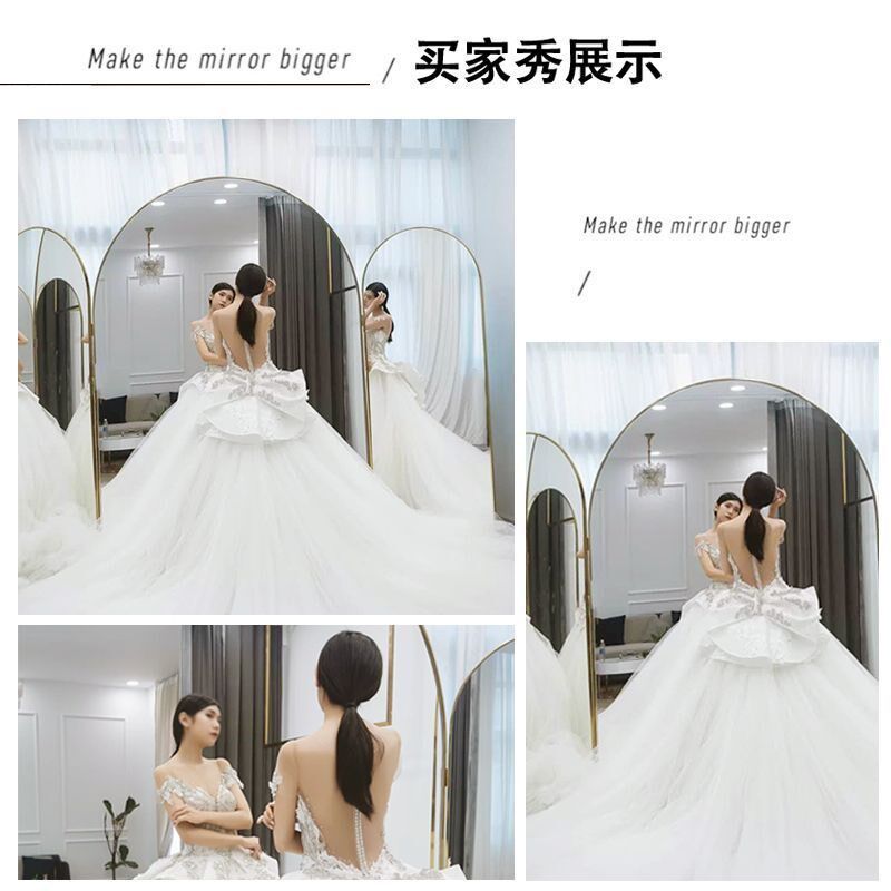 婚纱店三面镜专用礼服馆婚纱试衣镜全身显瘦美颜大镜子试纱落地镜