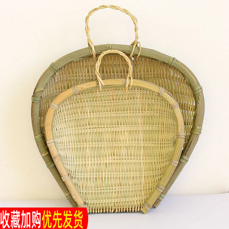 竹编筲箕家用厨房洗菜沥水淘米纯手工制品火锅饭店收纳筐簸箕装饰,特色手工艺,竹编/竹雕,淘宝优惠券,粉丝福利购,淘宝优惠卷
