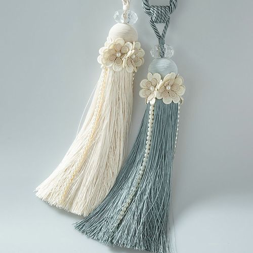 枫丹白露单头大穗挂球吊球设计师窗帘绑带绑绳客厅卧室民宿装饰品