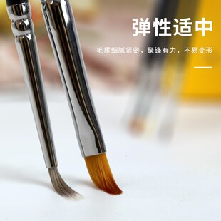 奈特x辫子色彩水粉笔专业细节造色彩笔扇形猪鬃扁圆锋单支勾线小