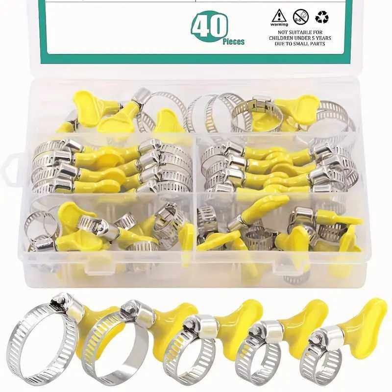 40PCS拇指螺丝软管夹组合套件 5/16