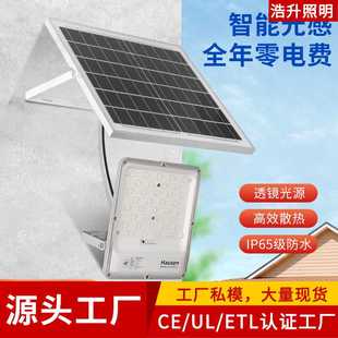 太阳能户外投光灯家用新农村庭院灯超亮免接电防水感应照明灯路灯