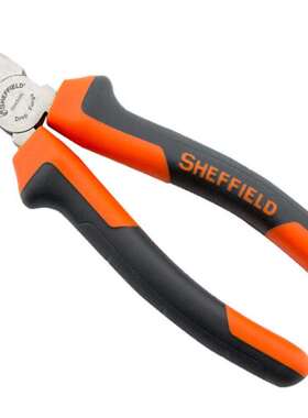 钢盾双色柄斜嘴斜口偏口钳水口钳电工钢丝钳 6/7寸 S045006