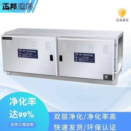 定制商用油烟净化设备饭店厨房低空油烟净化器不锈钢油烟过滤器