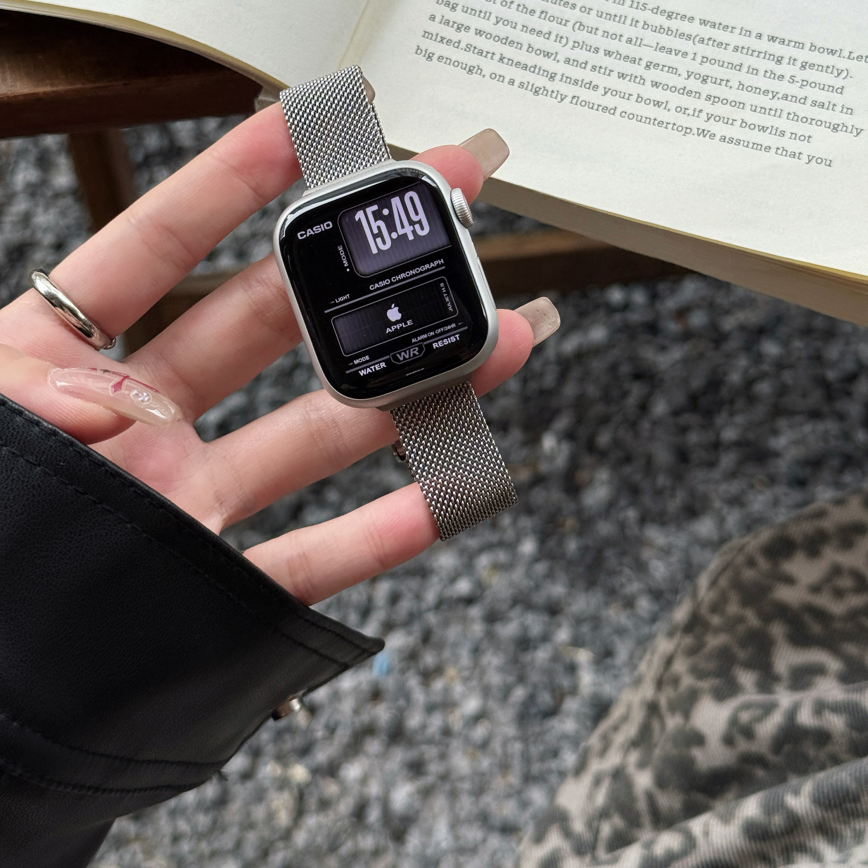适用iwatchs11苹果手表10表带米兰尼斯金属华为gt5/gt4红米watch6