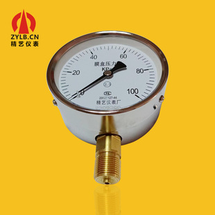 M20 100kPa 1.5 100 精艺膜盒压力表微压表千帕压力表低压表YE