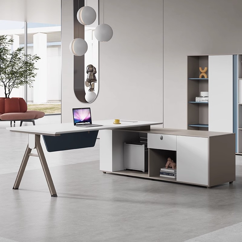 办公桌经理桌子办公室家具大班台总裁主管桌椅组合老板桌书柜