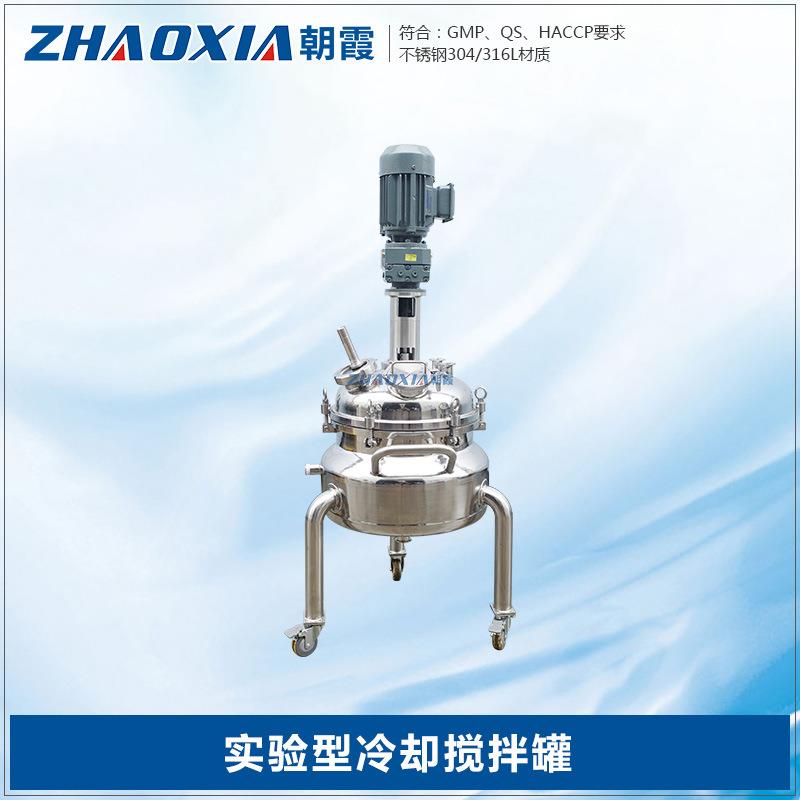 实验型移动式小型快速冷却搅拌罐浓稀配液罐法兰连接真空反应罐