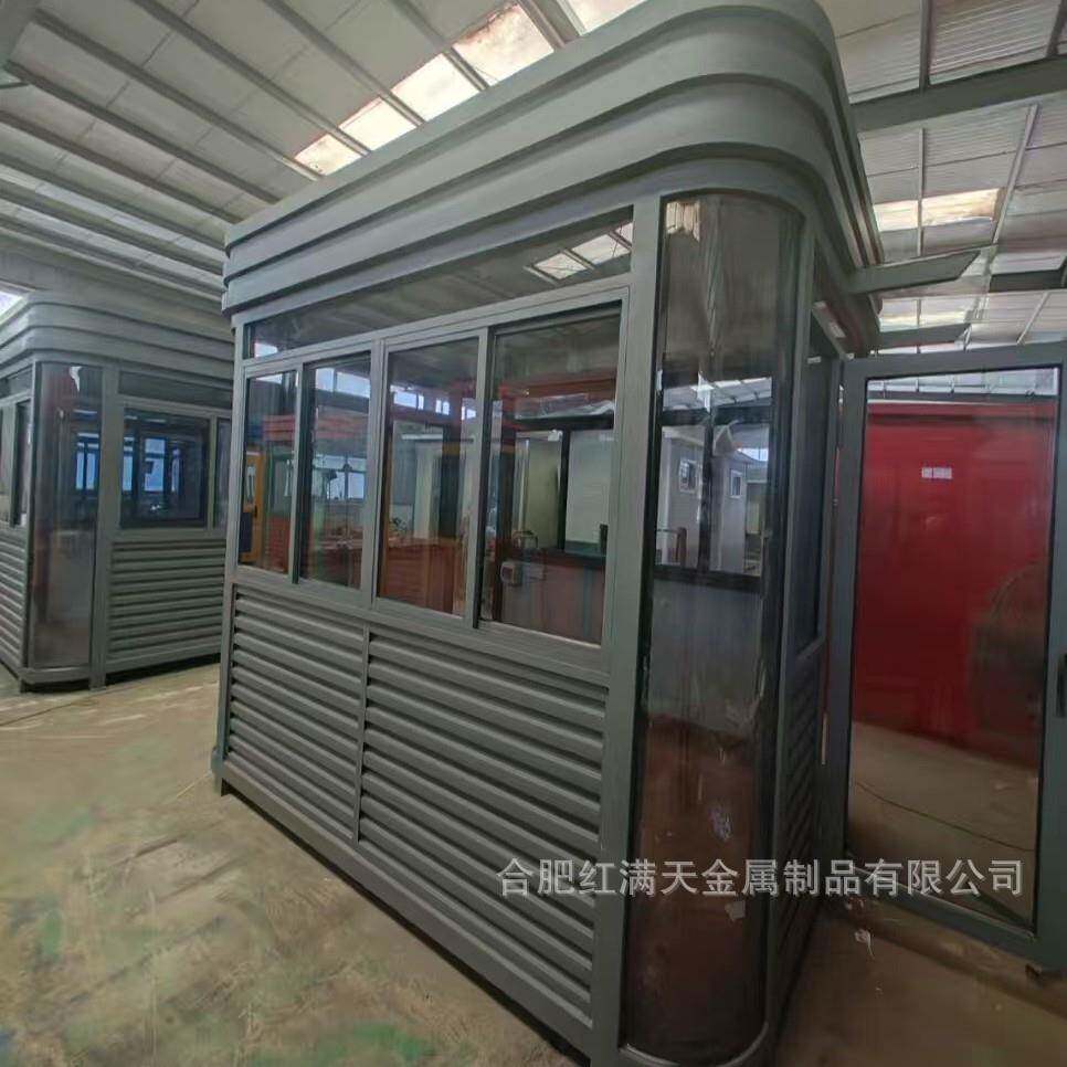 钢结构岗亭带空调保温岗亭金属环保烤漆岗亭企业厂区大门形象岗亭