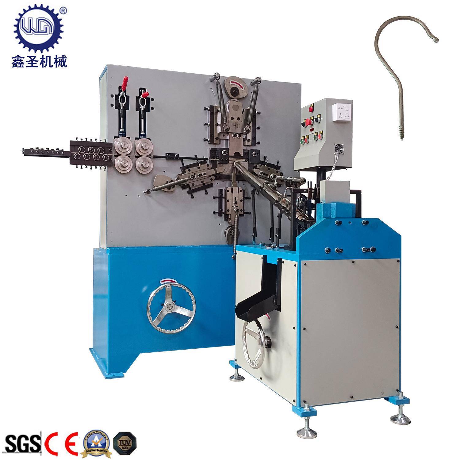 衣架钩成型机全自动搓螺牙衣架钩机立式铁线铝线螺纹挂钩机