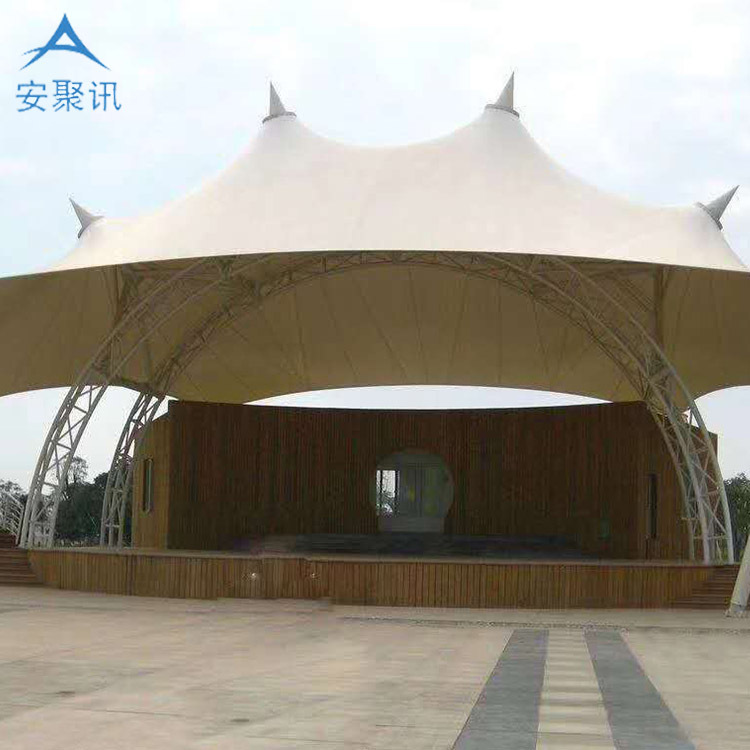 供应膜结构汽车棚 户外避雨停车棚 景观遮阳蓬膜结构设计施工