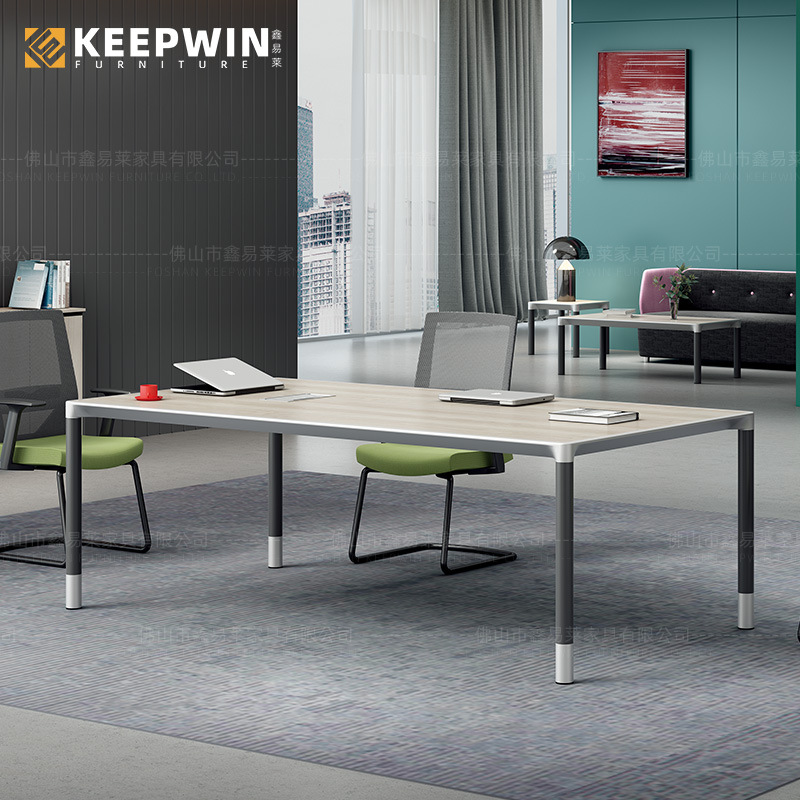 工业职员会议桌椅简约洽谈桌条形办公桌大型会议室培训2m长桌批发