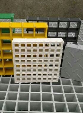 排水沟厂房盖板 洗车房防滑耐腐格栅板 树篦子绿色玻璃钢格栅