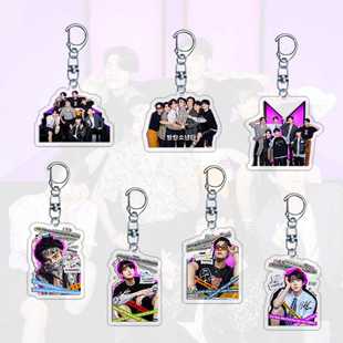 明星周边人物钥匙圈立牌防蛋少年PROOF新专辑亚克力挂件钥匙扣DIY