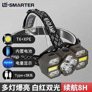 户外照明强光头灯12孔超亮聚光便携头灯野外露营检修灯