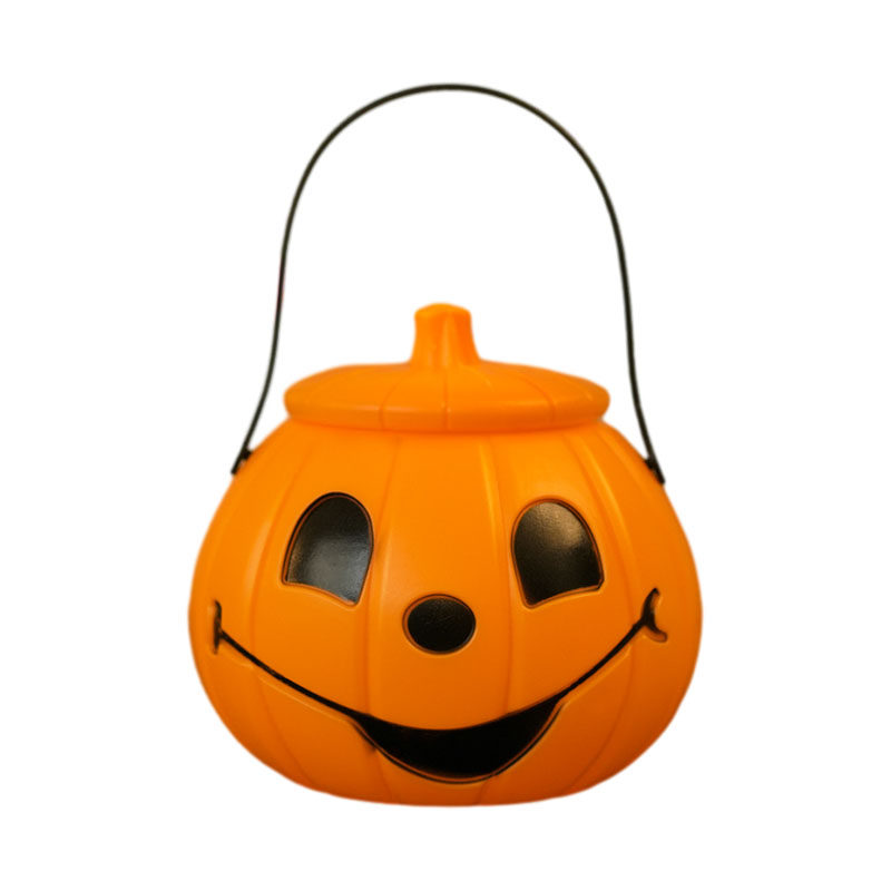 万圣节南瓜灯手提灯m笼道具装饰品糖果盒装扮儿童南瓜桶讨糖袋篮