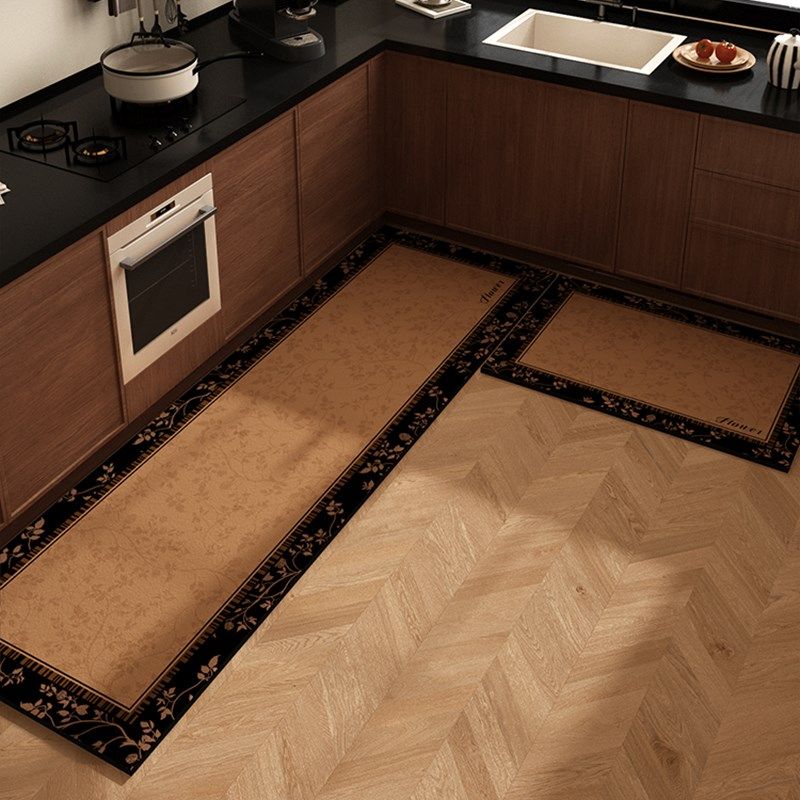 中古地垫厨房免洗7字型硅藻泥吸水垫H防滑防油可裁剪脚垫免洗地毯
