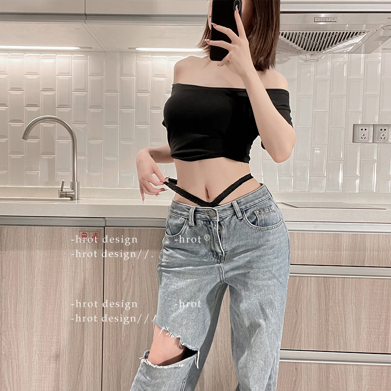 腰姬*性感蕾丝绑带内裤女2024新款爆款中高腰U收腹提臀三角裤