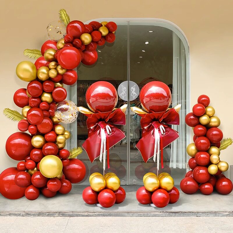 开业周年庆活动气球链气氛围x装饰店面瑜伽美容场景布置波波球立