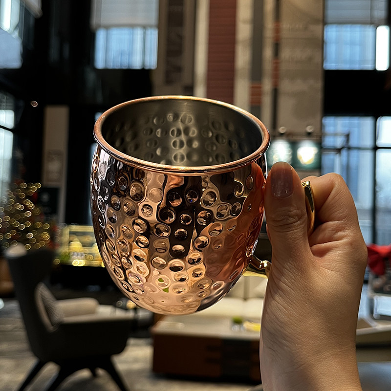 莫斯科骡子杯来啦!锤点杯子欧式 304不锈钢啤酒杯Z酒吧杯创意