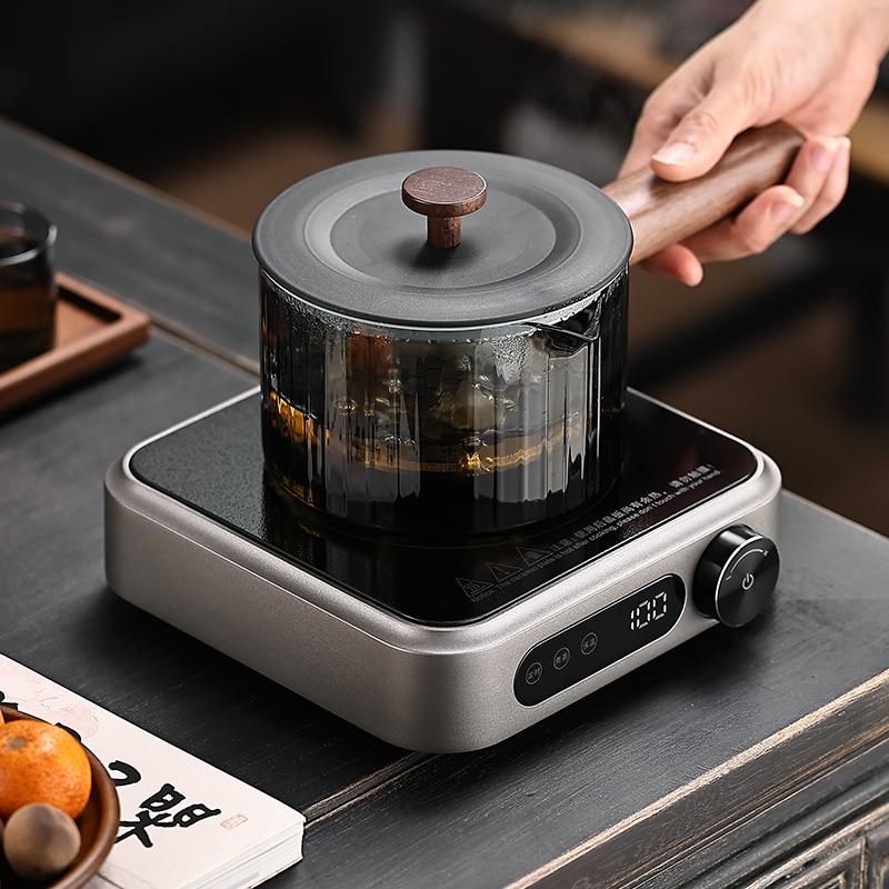 新款电陶a炉煮茶壶套装高硼硅玻璃侧把壶加厚耐高温煮茶器围炉小