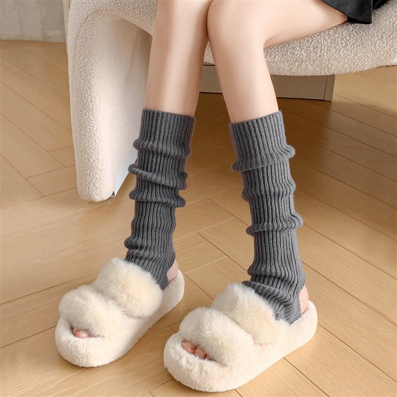 白色堆堆袜套f女款春秋冬日系毛线小腿套长袜过膝长筒袜jk高筒袜,女士内衣/男士内衣/家居服,长筒袜,淘宝优惠券,粉丝福利购,淘宝优惠卷