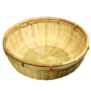 手工竹编篮全竹无漆天然竹制收A纳筐馒头筐桌面收纳篮馍馍筐竹工