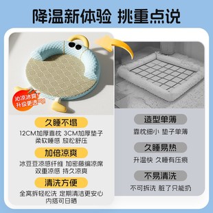 通d用夏天冰豆豆藤编凉席垫子可拆洗夏季 猫窝四季 猫咪睡窝宠物沙