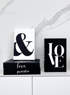 ins风简约假书装饰书高颜值网红室内氛围摆件高级拍摄背景仿真书