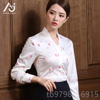正品正印花衬V衫女职业装深航空姐制服短袖领覆古碎工装酒店工花