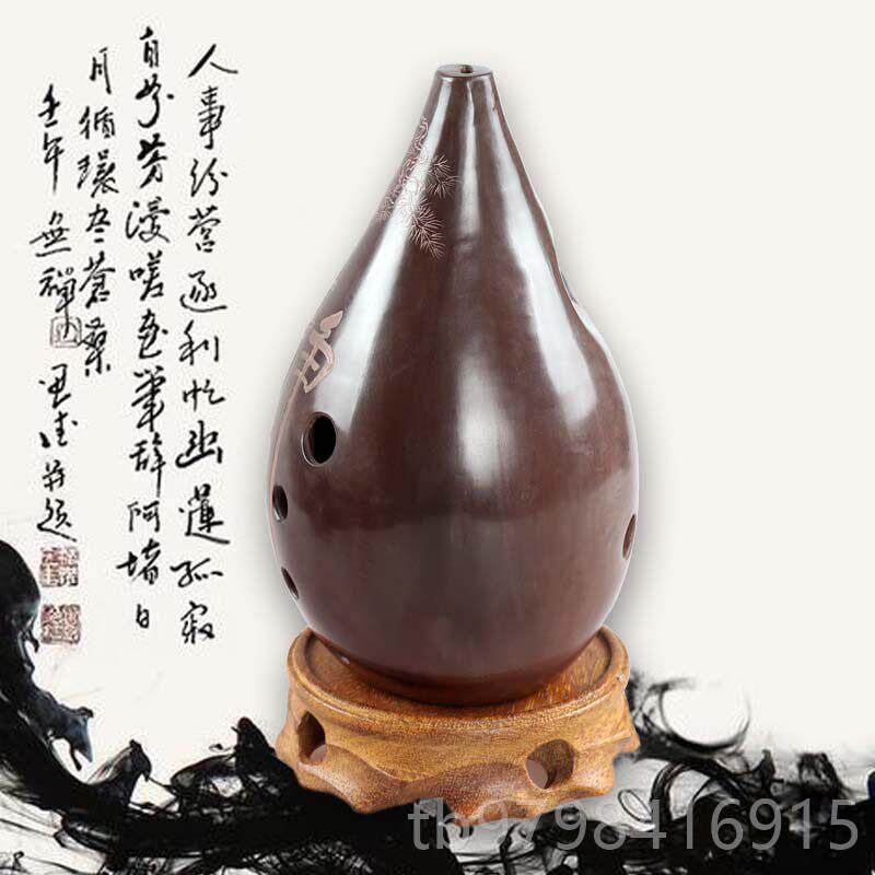 正品满口埙十孔10孔陶古埙土梁埙吐良埙书法刻字乐器E FG调 乐薰