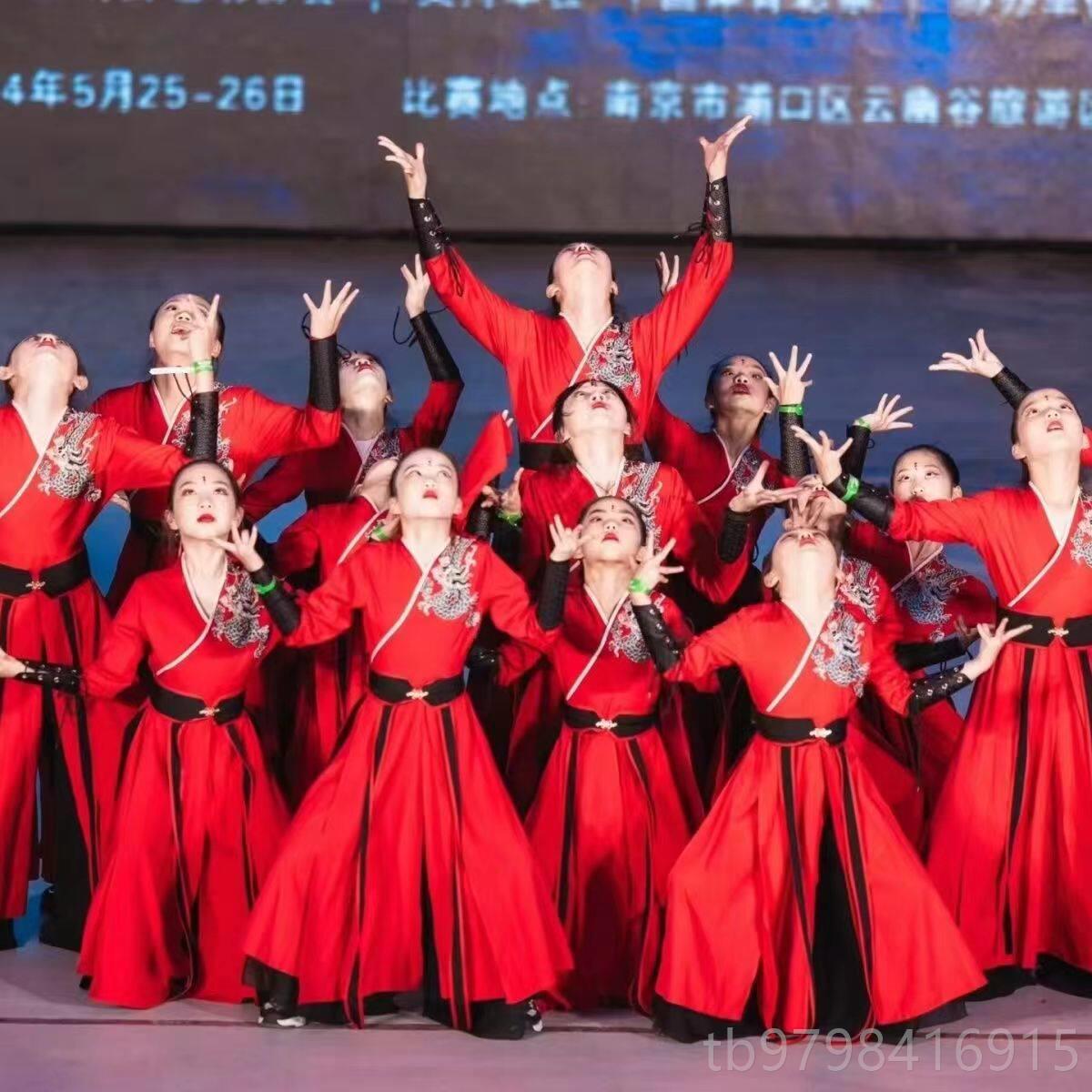 正品儿古童古典雪龙吟演出中国风打服鼓服艺考太极剑练功舞服装表图片