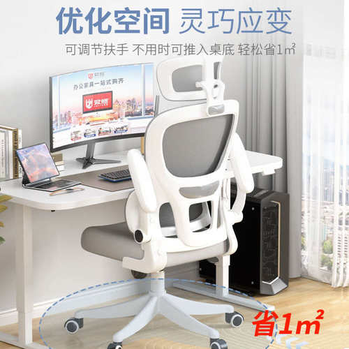 电脑椅人体工学椅家用舒适久坐靠背座椅学生电竞升降转椅子办公椅