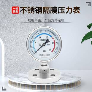 隔膜压力表不锈钢隔膜压力表