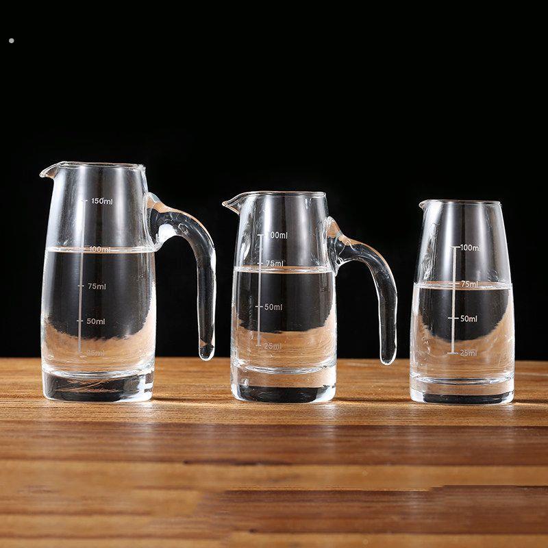 【2祇装】玻璃分酒器酒壶家用酒具量酒器 醒酒器带刻度白酒分酒杯