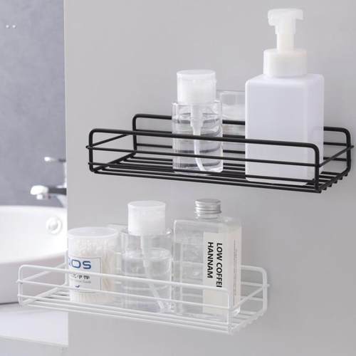 壁挂式卫生间置物架吸壁免打孔收纳架洗手间浴室厨房收纳架
