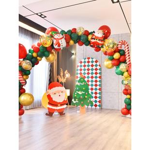 圣诞节气球拱门元旦节日庆典装饰商场酒店店铺学校酒吧派对布置品