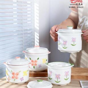 陶瓷釉下炖盅带盖子双盖隔水炖家用燕窝专用汤盅蒸盅蒸蛋碗煲隔水