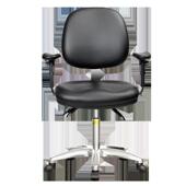 金扎特J66F超耐磨防静电皮革靠背椅子升降旋转实验室医院办公凳