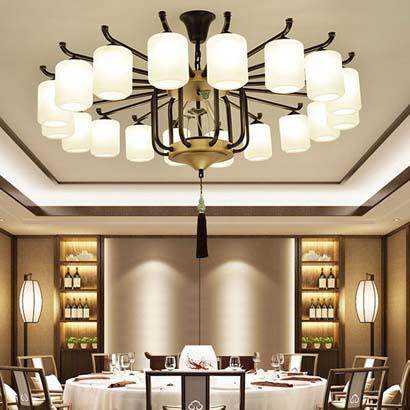 新中式吊灯别墅大厅led灯直径1.5米灯具客厅简约现代大气灯6 18头